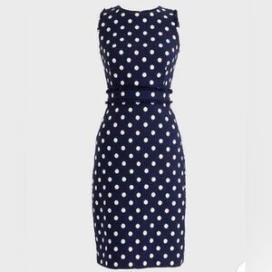J. Crew Navy & White Polka Dot
Tweed Dress